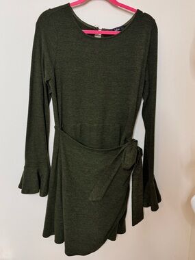Lulu's Olive Green Crewneck Knit Tunic